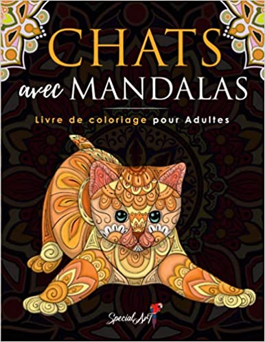 livre de coloriage mandala chat anti stress